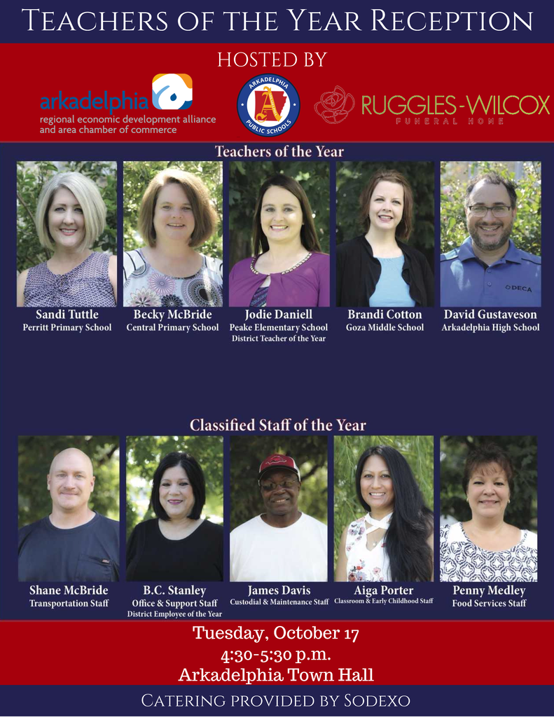 Teachers of the Year Reception Flyer