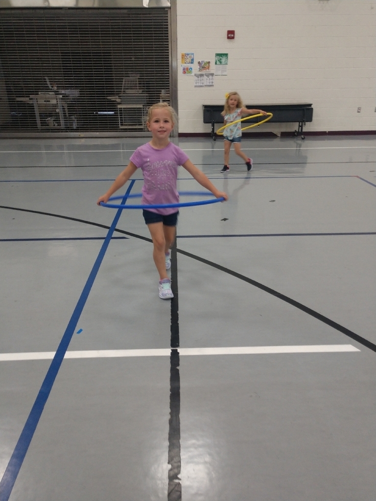 Kindergartener's learned about personal space and loco motor skills playing the BUBBLE game today in PE!