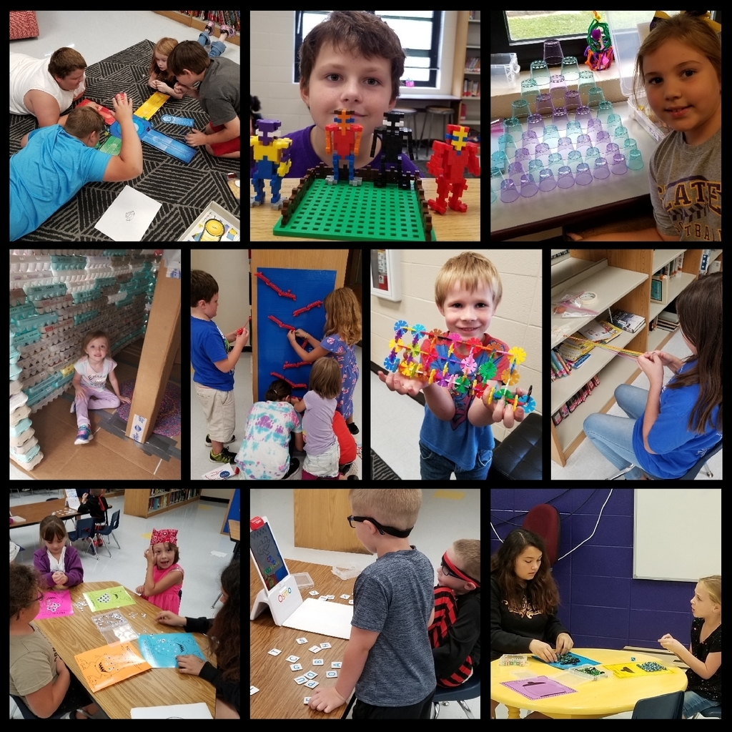STEM activities in the library.