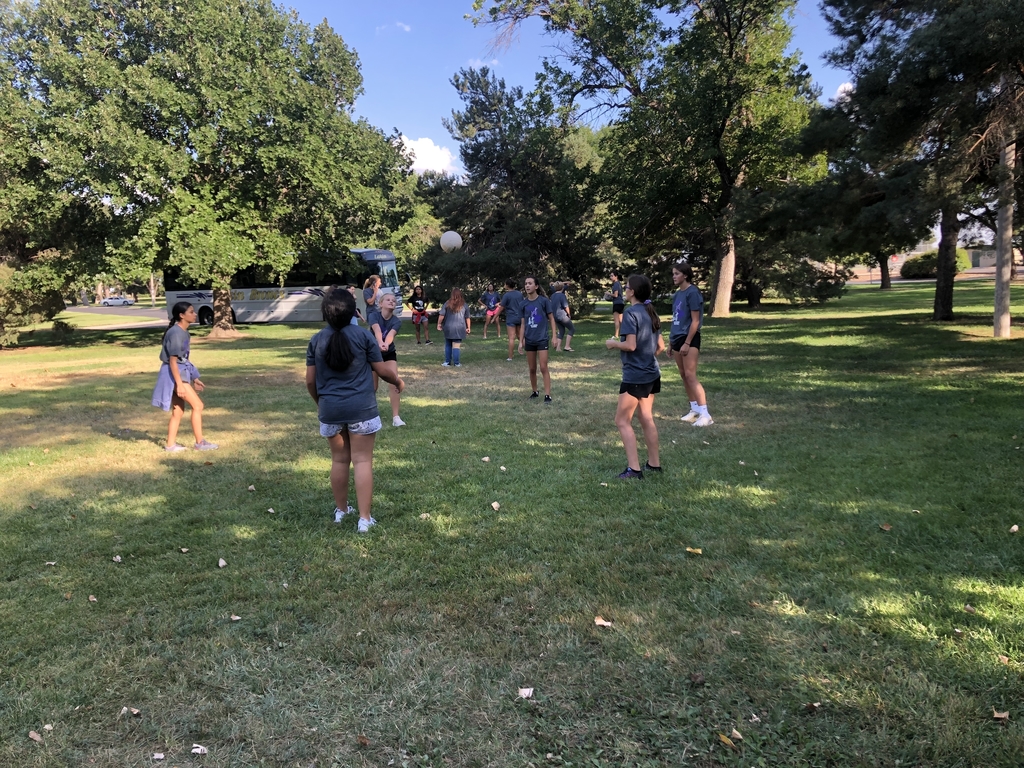 Volleyball practice and pizza in the park!