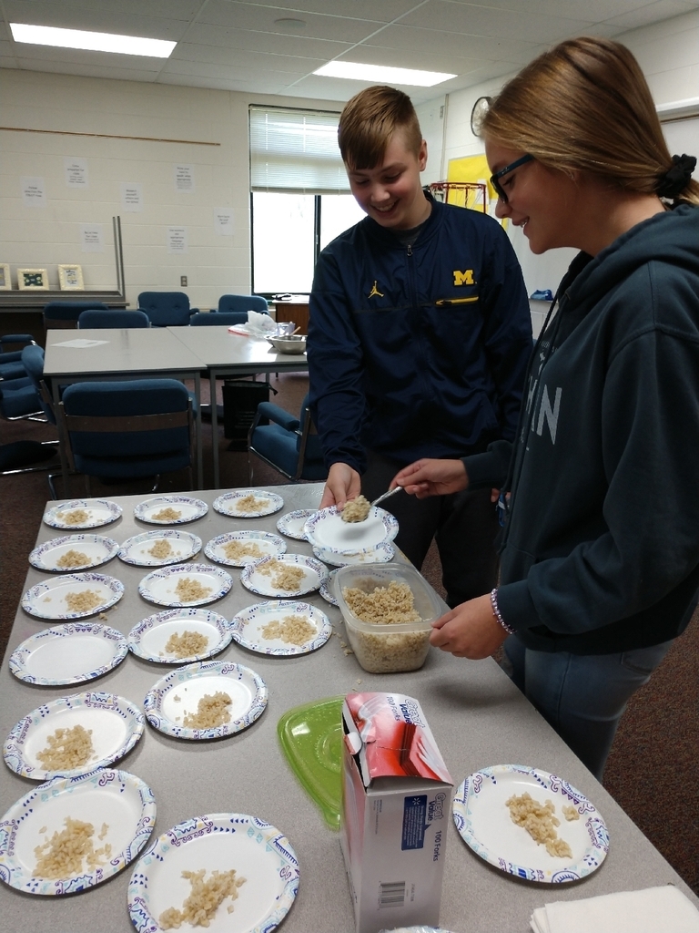 Today in 7th grade health, students prepared stir fry with one group using fresh ingredients and the other using frozen. If you see a 7th grader ask them which one tasted best!