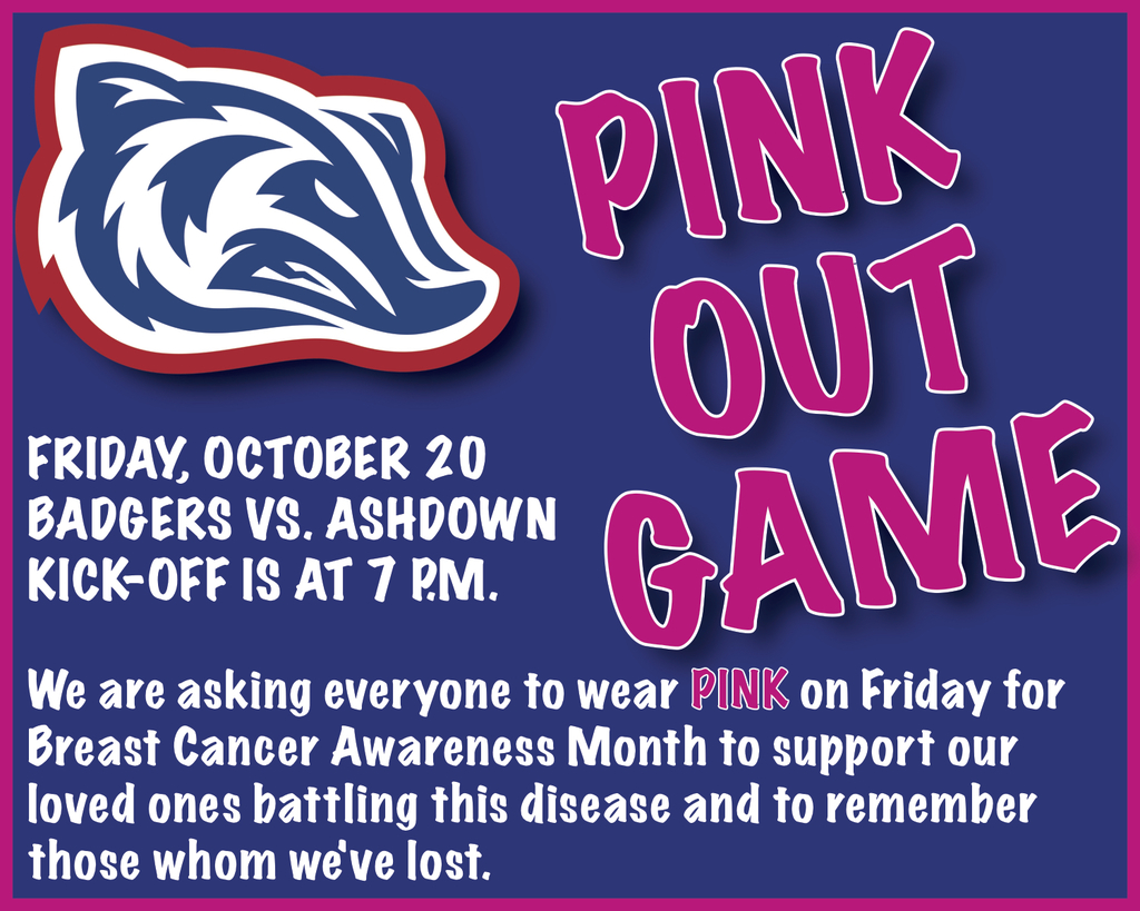 Pink Out Game on Friday at 7 p.m. flyer