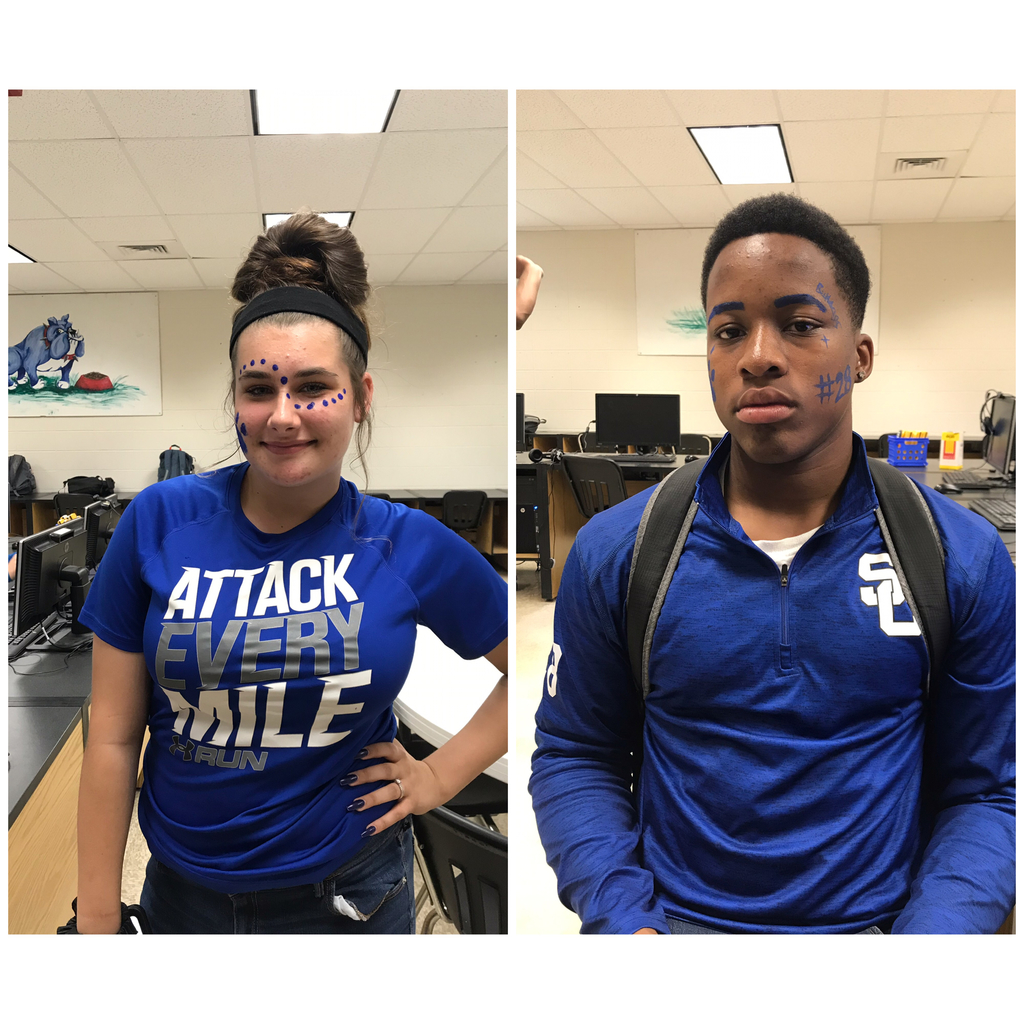 Seniors covered inBlue to show their Bulldog Spirit #WhateverItTakes #SCHS #HOCO2019