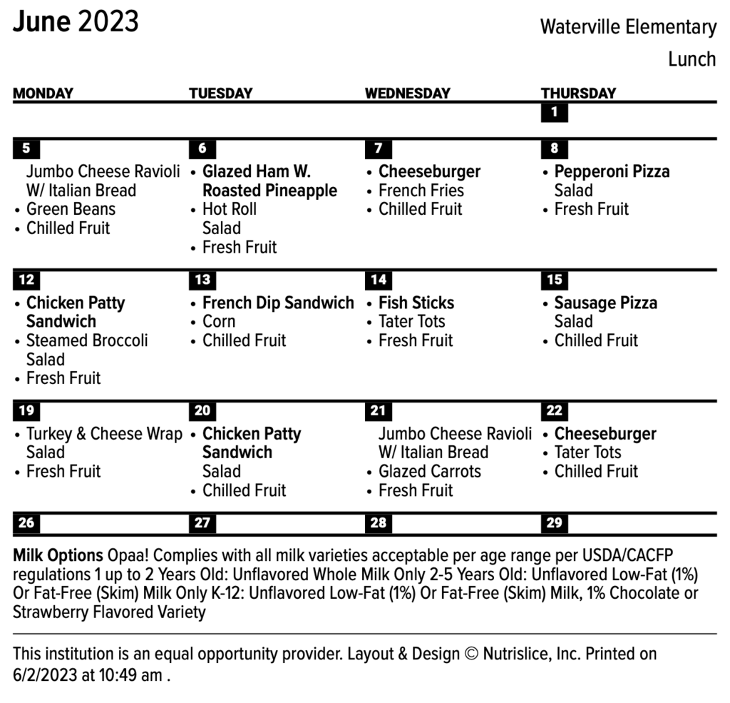 June Lunches