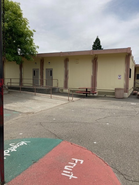 Stanford classrooms mid-painting