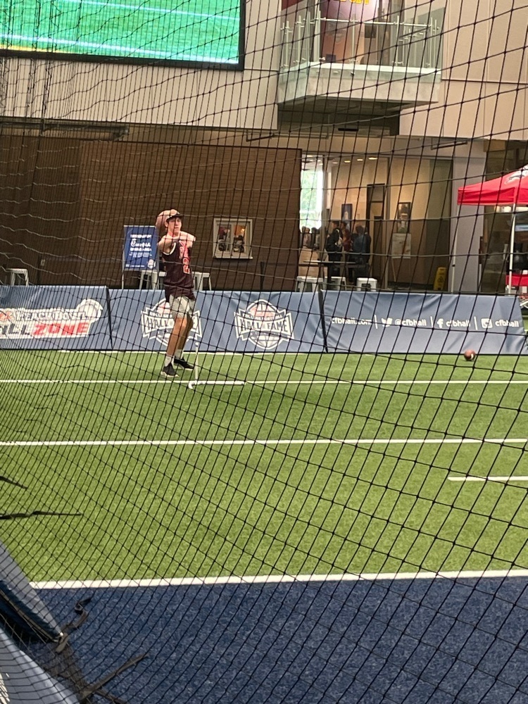 Showing off his QB skills