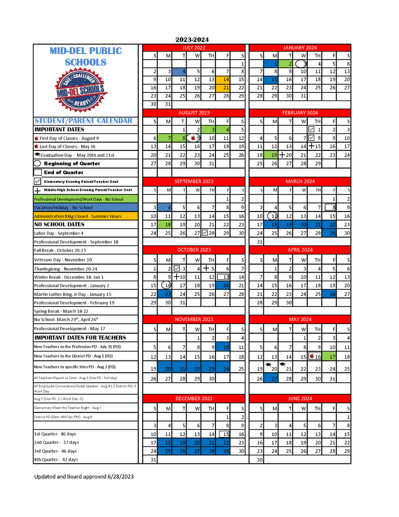 2023-2024 school calendar