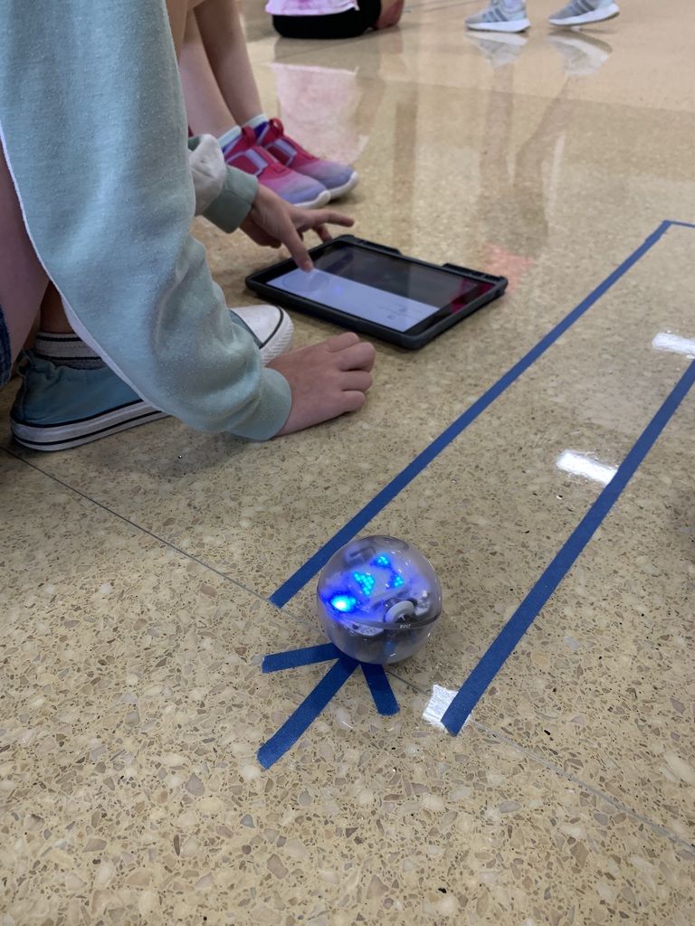 Student coding Sphero Maze