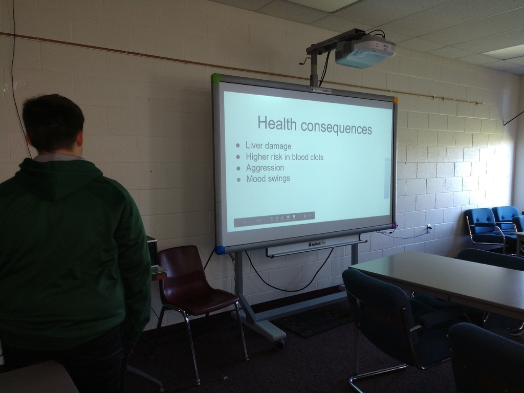 7th graders have been working hard and did a great on their drug and alcohol presentations in health
