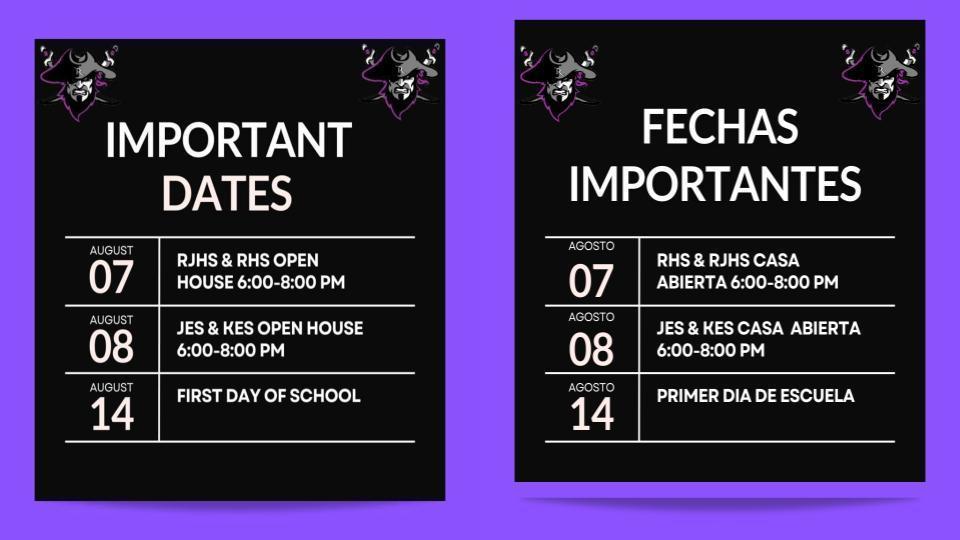 Important Dates