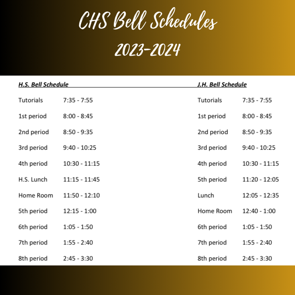 bell schedule
