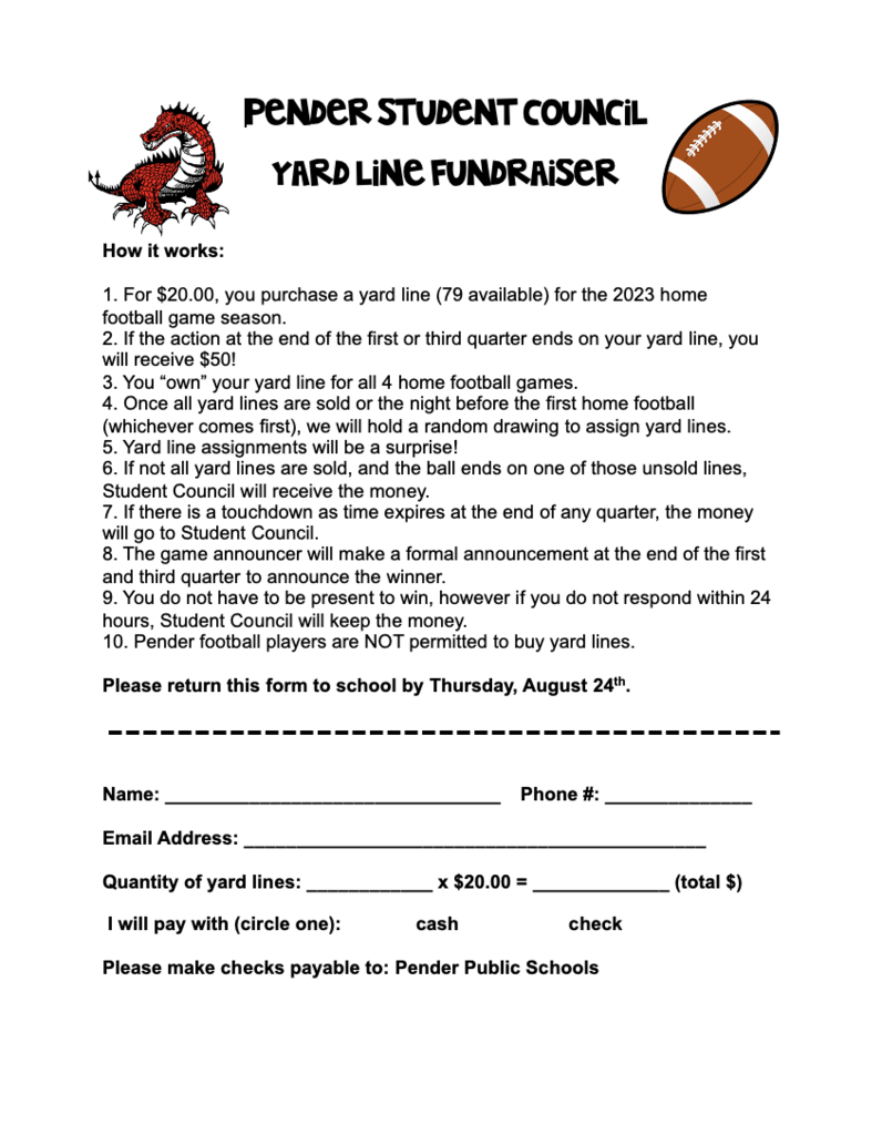 Yard Line Fundraiser