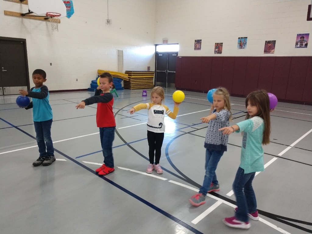 First graders have been working hard on over hand throw, locomotor skills, and scooter safety!