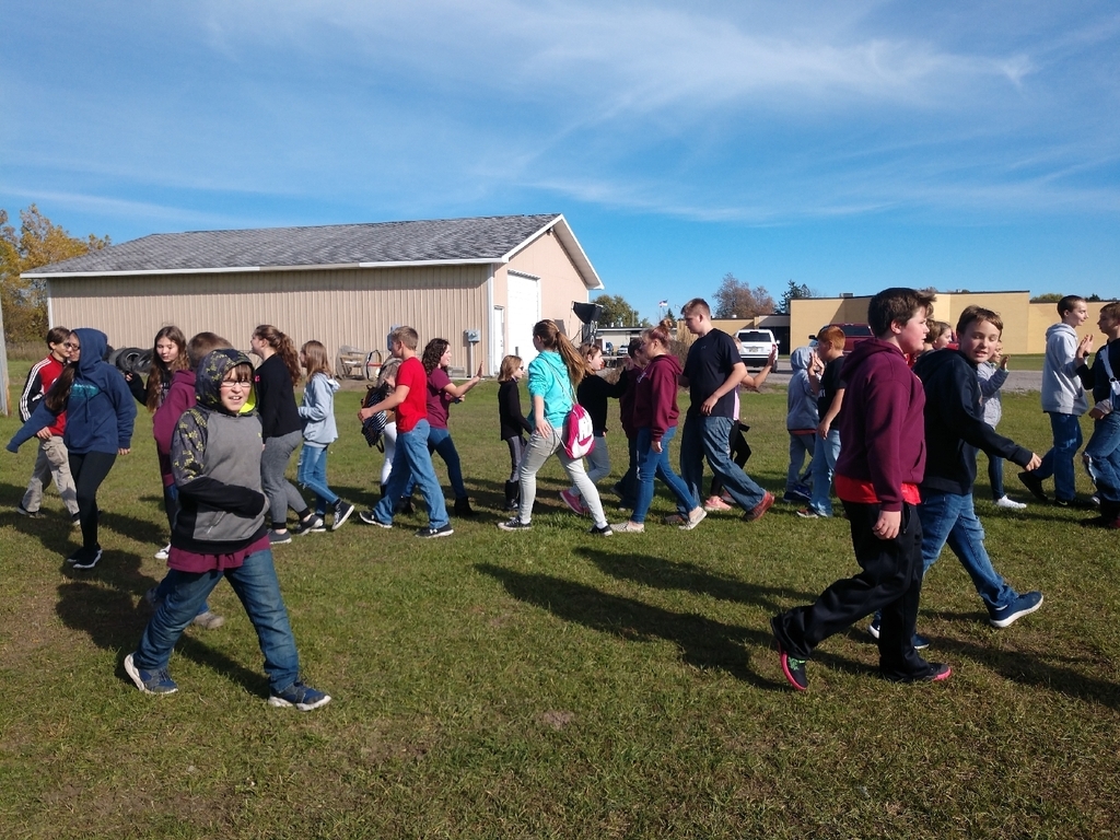 These awesome junior high students displayed great sportsmanship after round one of kickball!