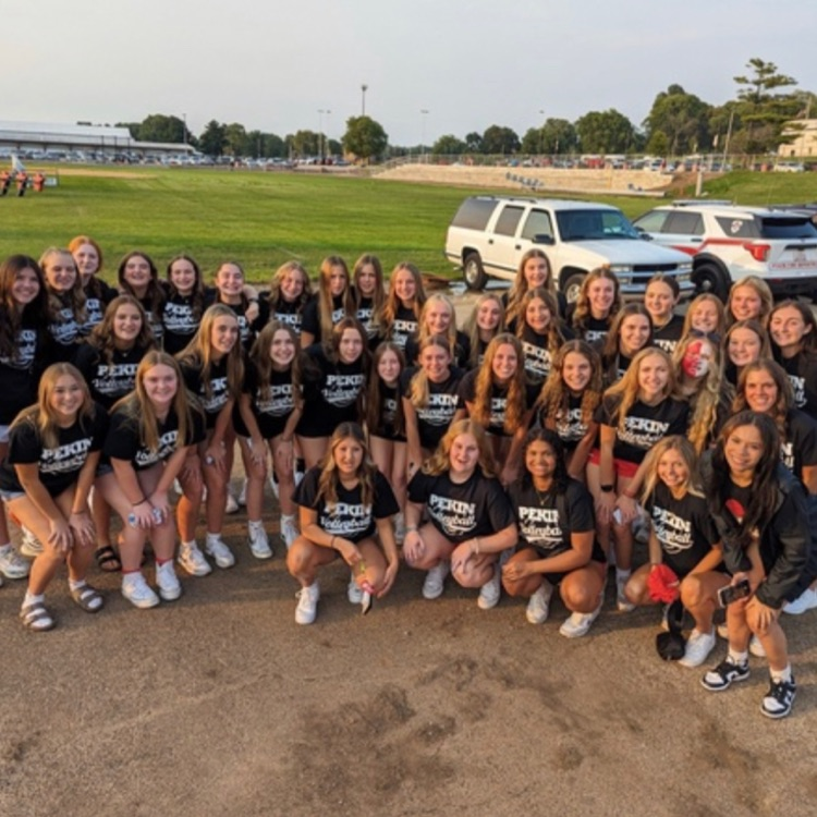 Pekin volleyball at Red White football game
