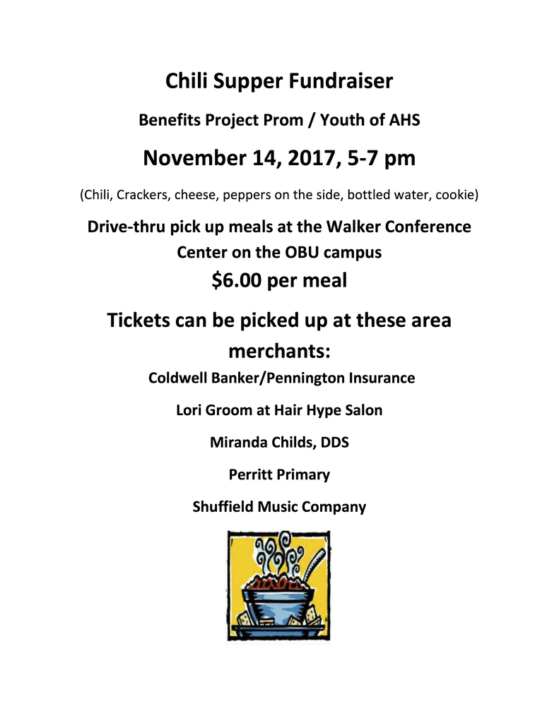 Chili Supper flyer