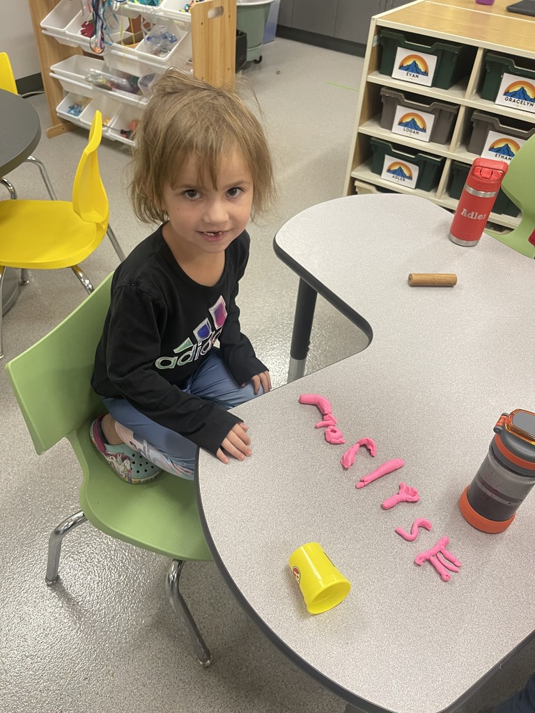 #OneElevaStrum students squishing and shaping their way through kindergarten with Play-doh!