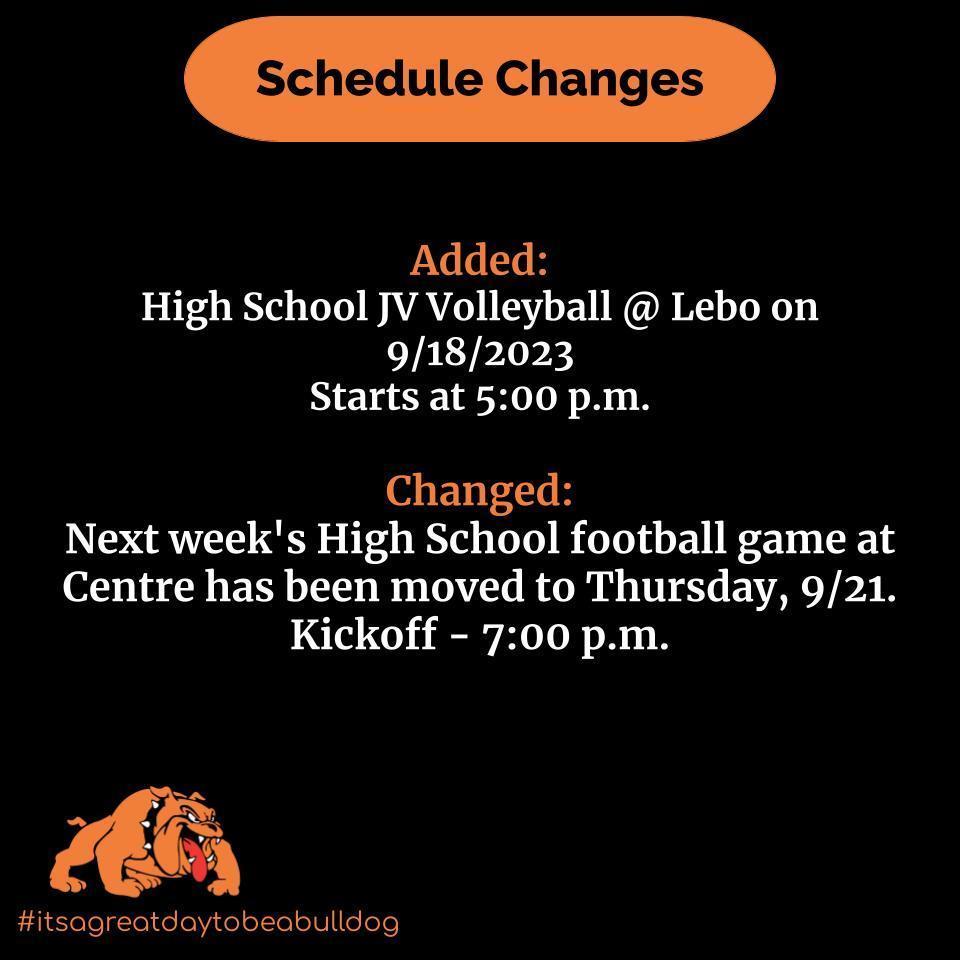 Schedule Changes
