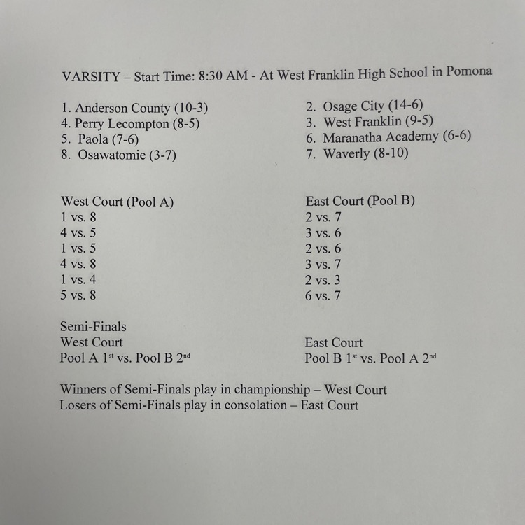 schedule