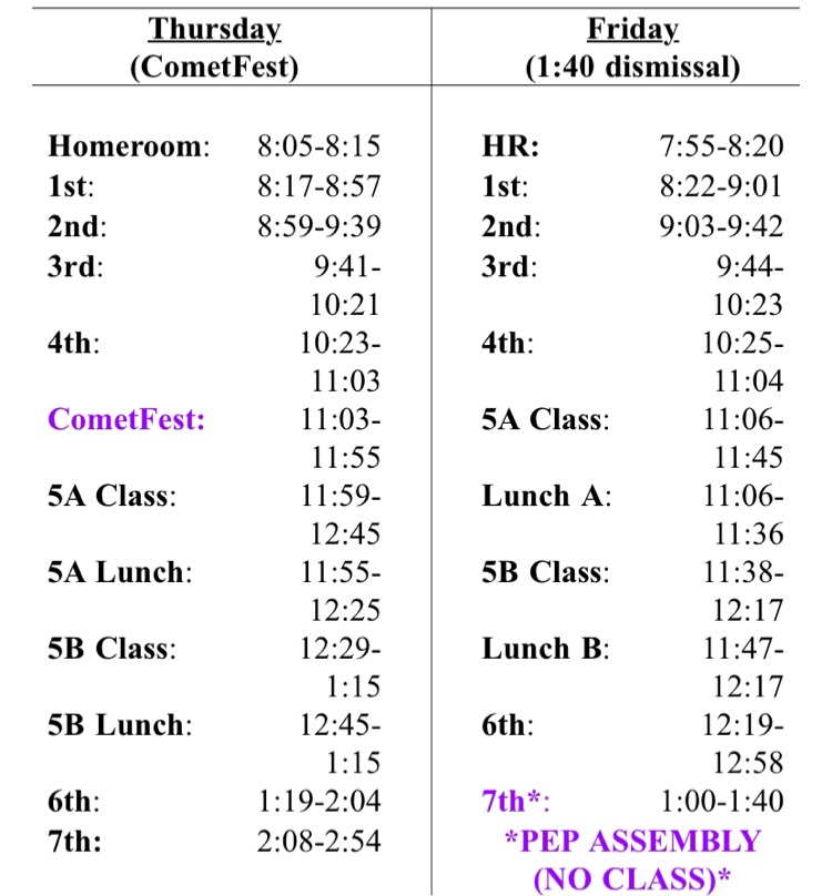 9/21 Schedule