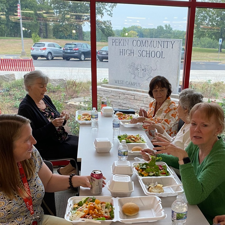 Food and fellowship with a beautiful view of the campus in the new Commons area!