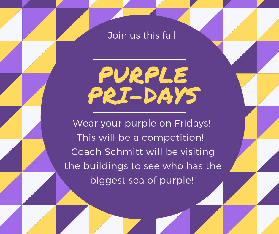Another Friday in the sea of purple