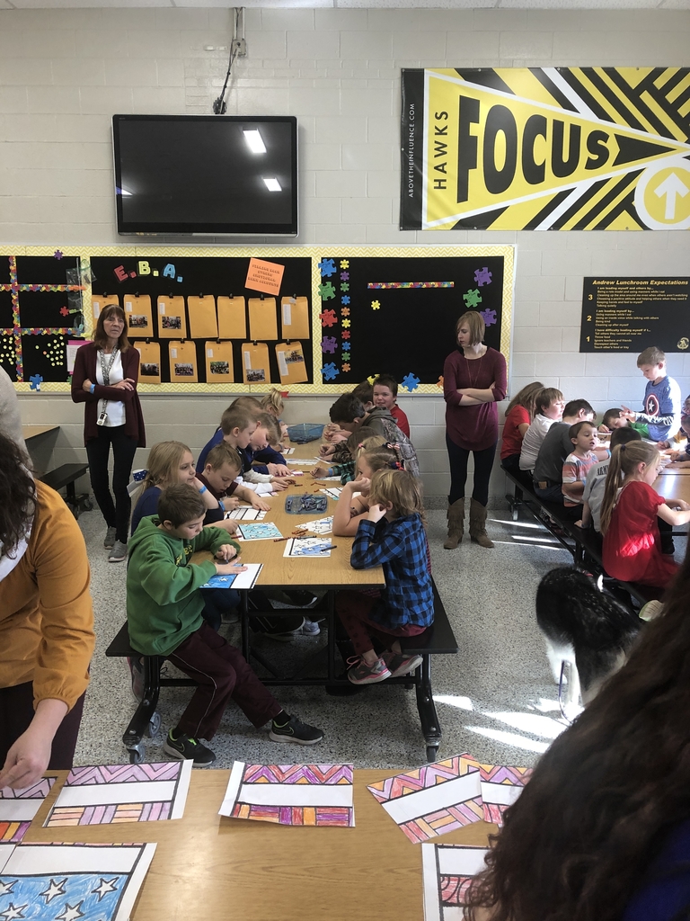 Kids coloring flag pieces!!