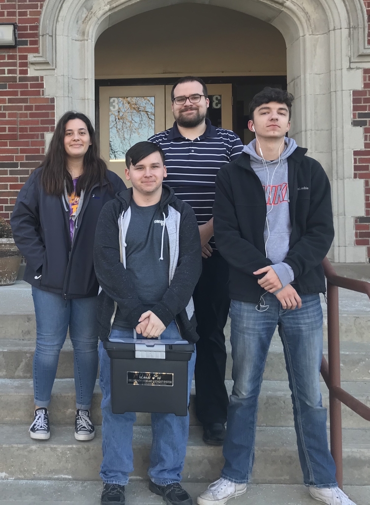 Angelika Kehoe, Caleb Bales, Khale Knox, and Coach Levi Matheis. Not pictured are Sydney Reed and Daryan Walden.