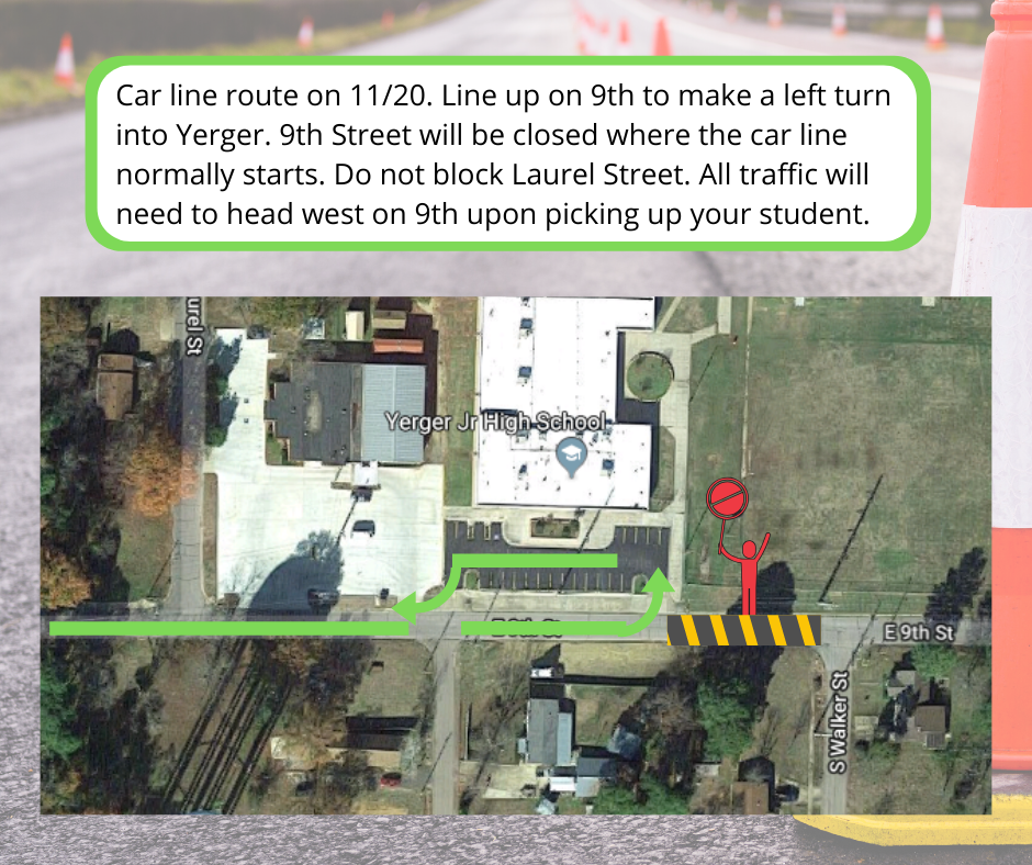 YMS Car line detour 11/20