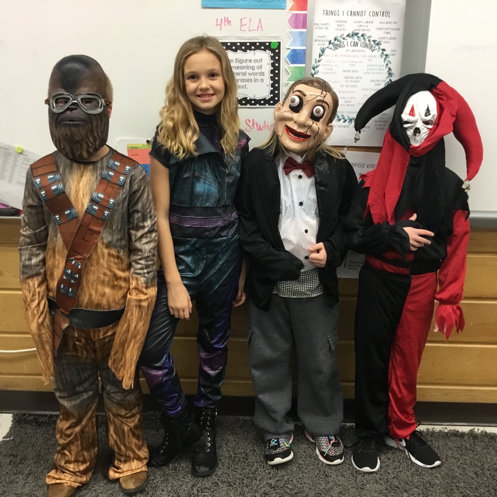 3rd graders dressed for Halloween