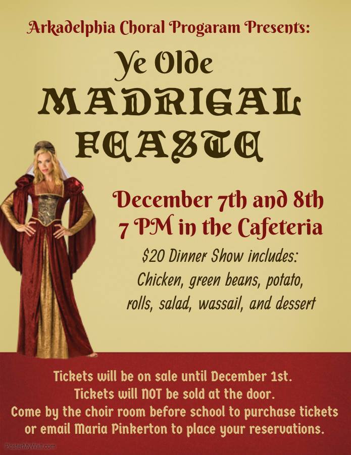 Choir Dinner Show flyer
