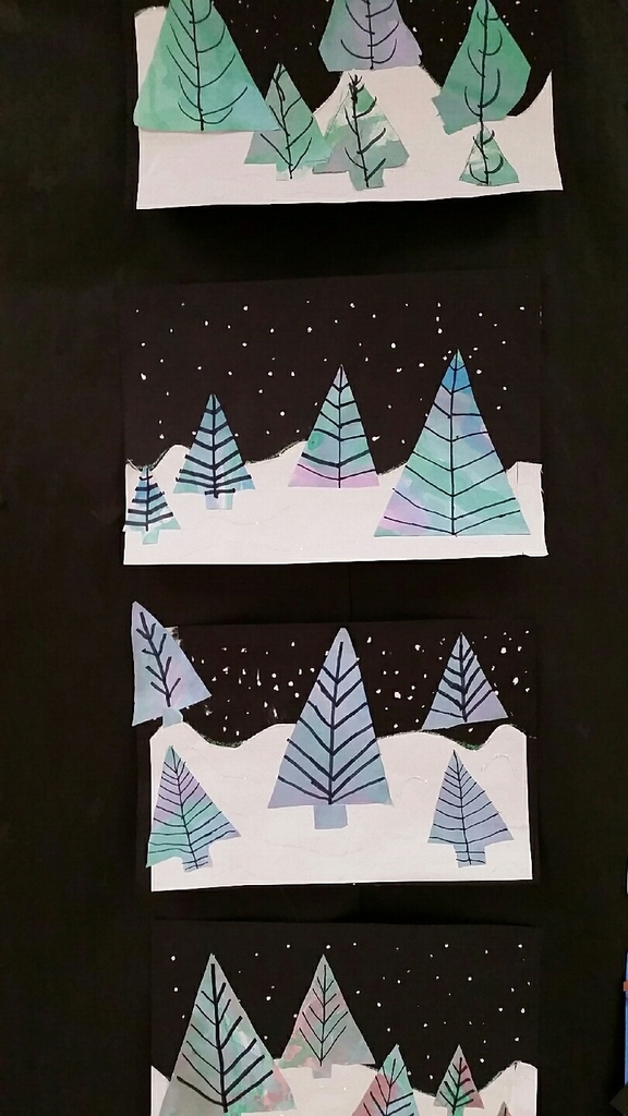 watercolor trees