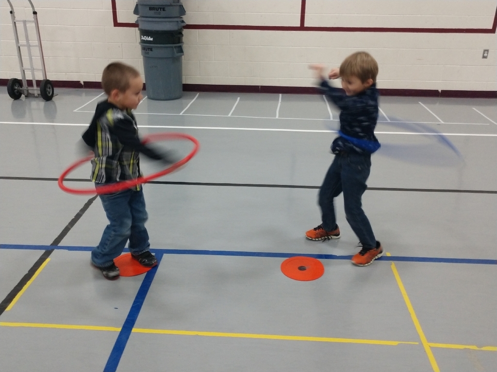 Check out these little wolverines having fun in PE today.