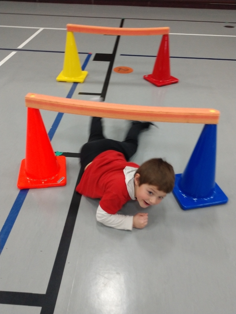 Check out these little wolverines having fun in PE today.