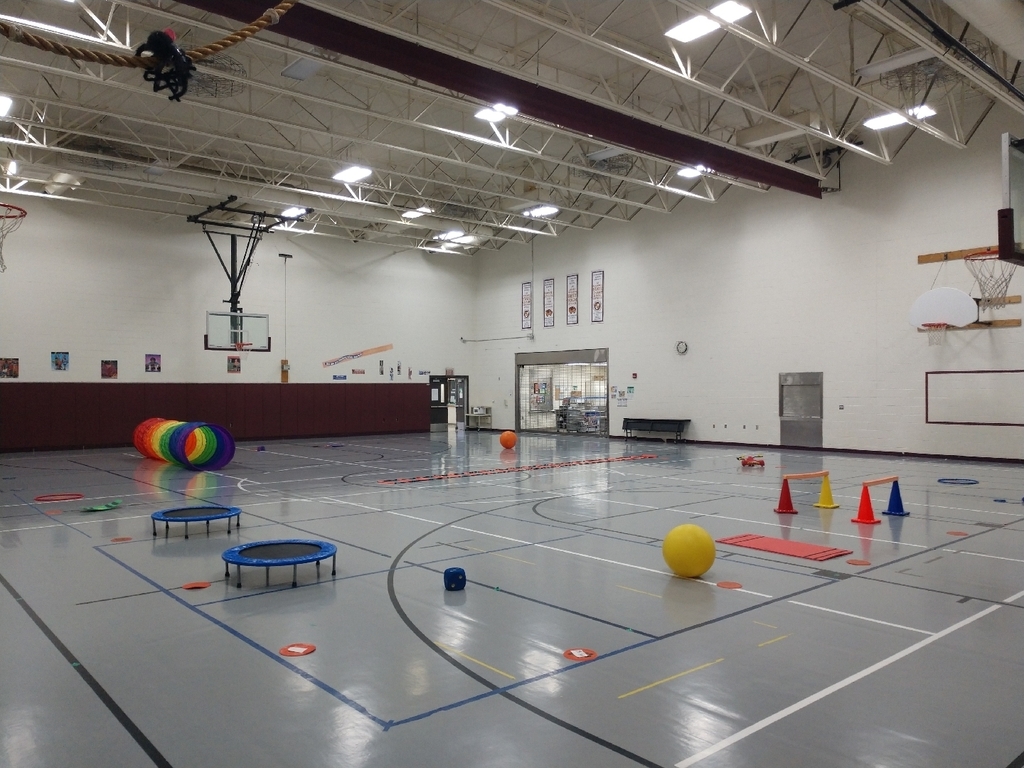 The Fitness Monopoly board is set and ready for action today in elementary PE!