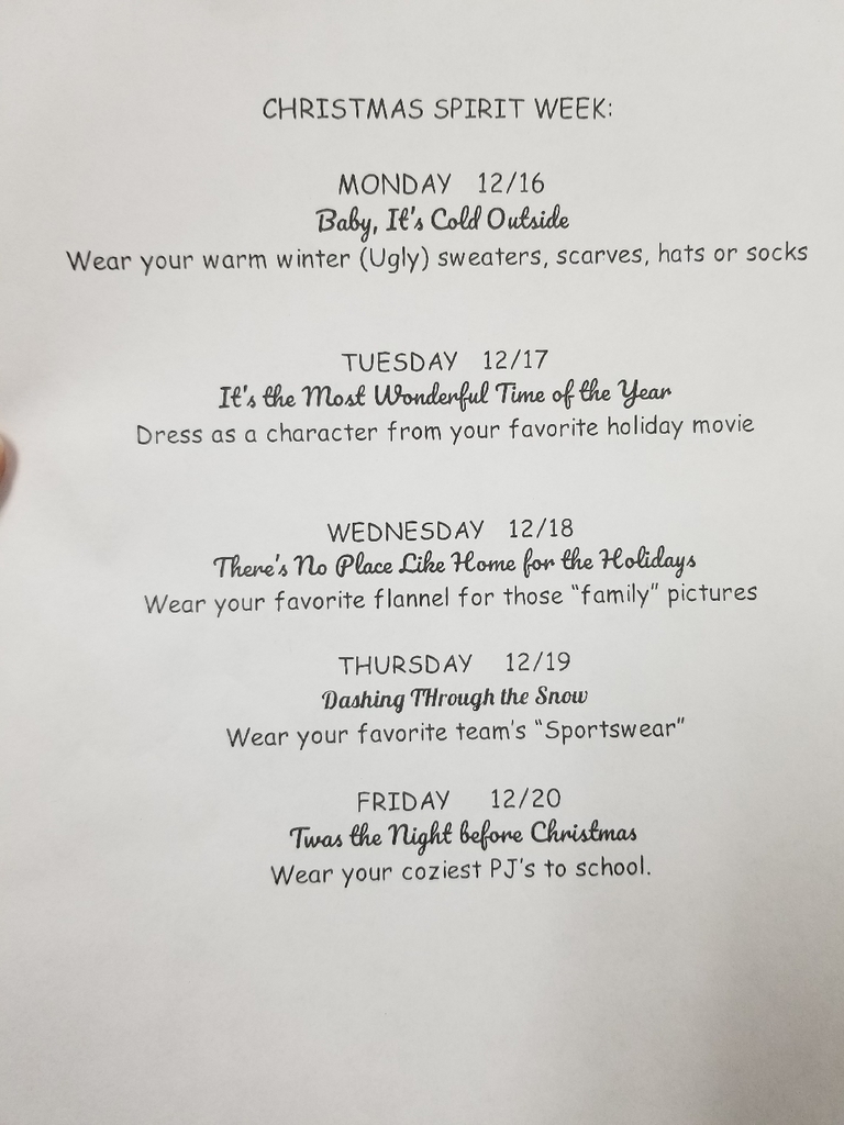 Don't miss out on all the fun next week! Show us your Christmas spirit! #wolverineslead 