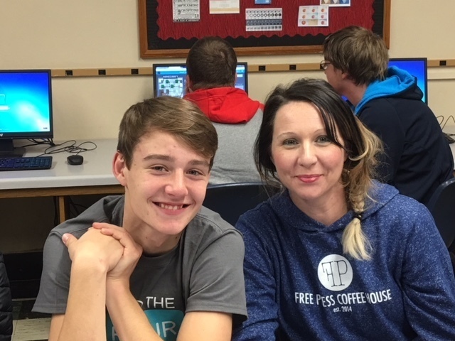 Jonathan Thomas brought his mom, Tatjana, as his Coding guest.