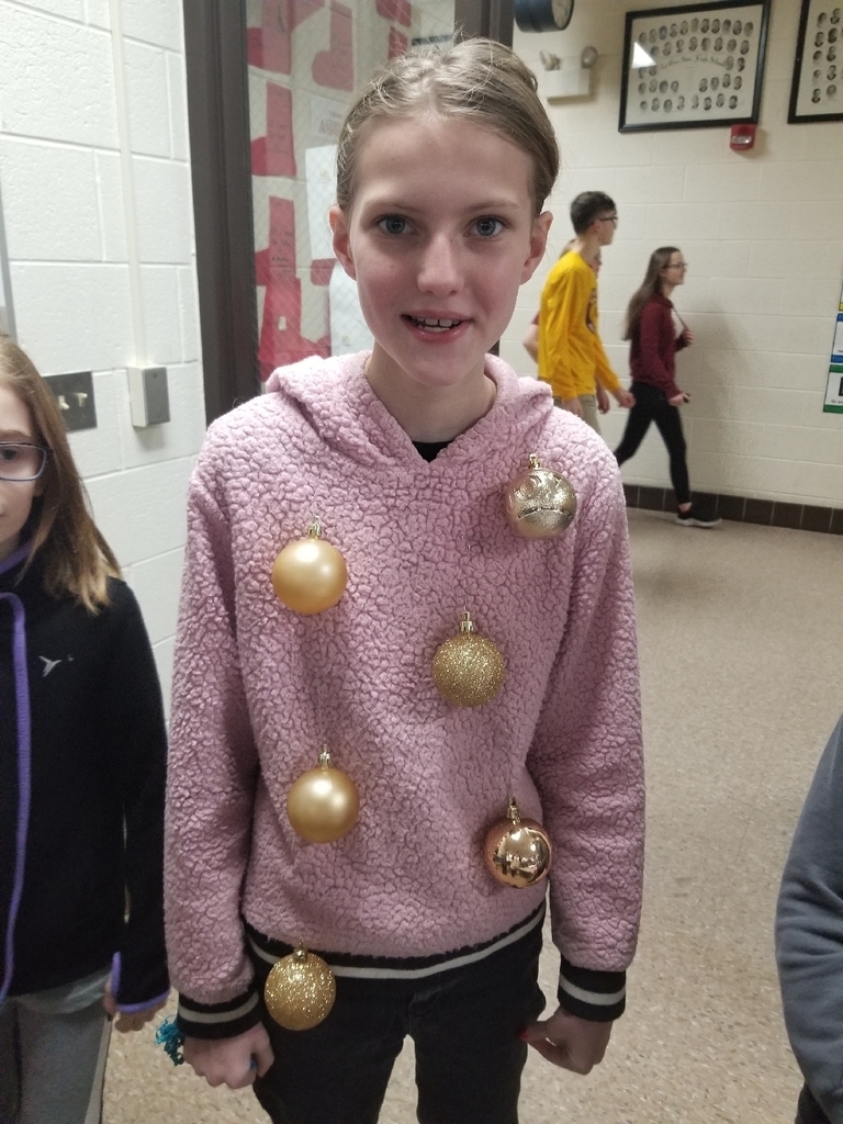 Baby, It's cold outside! Wear your warm ugly sweater day! #wolverineslead