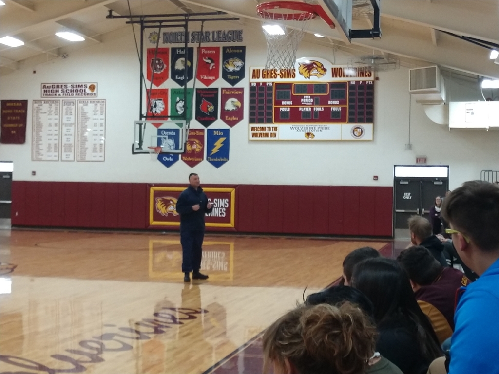 Thank you to the Coast Guard for coming in and speaking to all of our students today about ice safety!