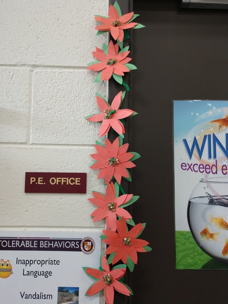 Some amazing 3rd grader made my day and added holiday cheer to the gym décor!