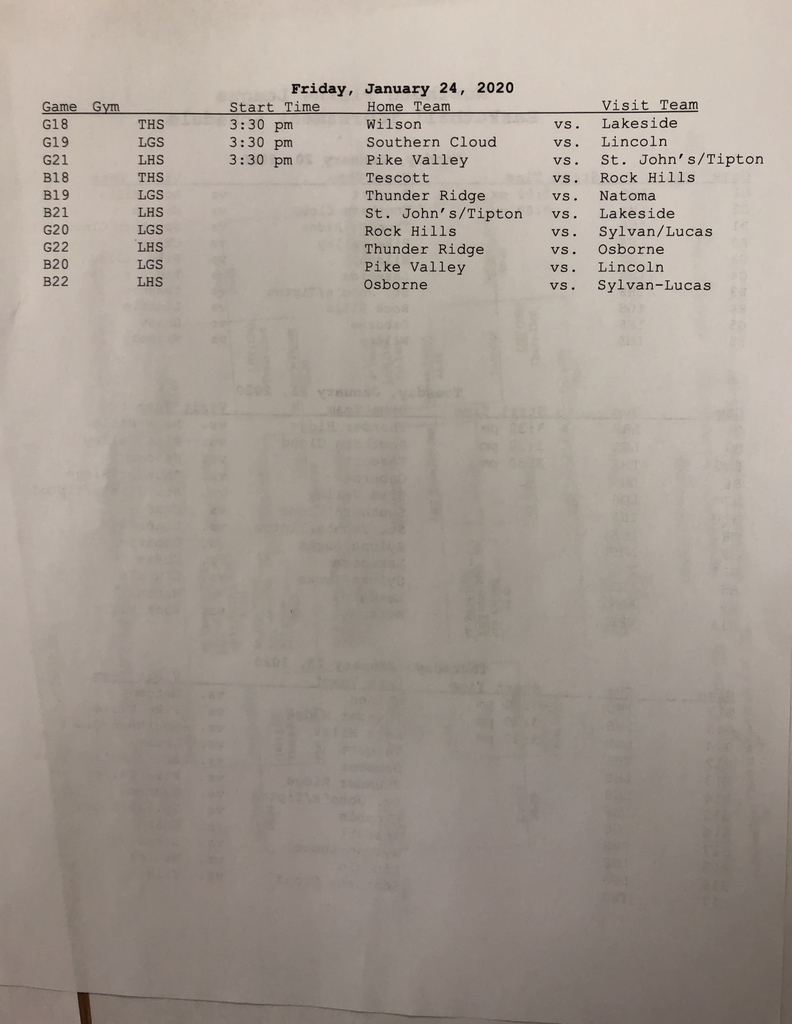 Schedule