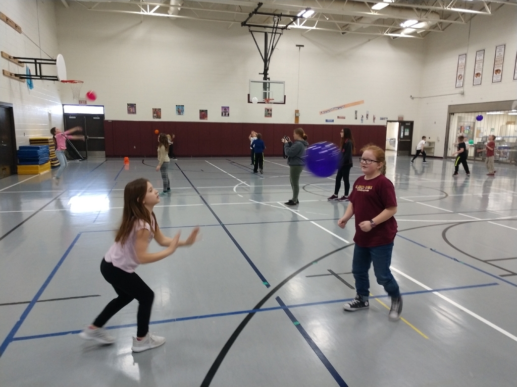 3rd-5th graders started their new volleyball unit in PE today.