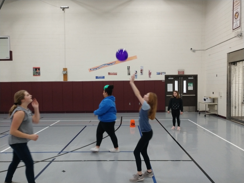 3rd-5th graders started their new volleyball unit in PE today.