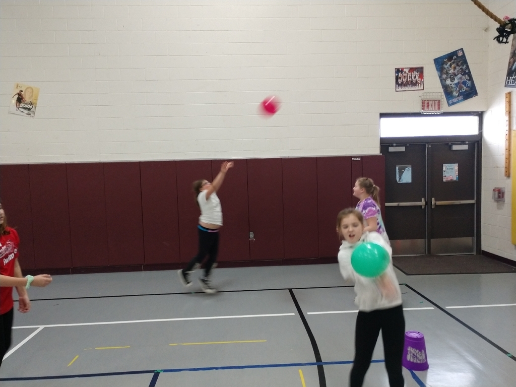3rd-5th graders started their new volleyball unit in PE today.
