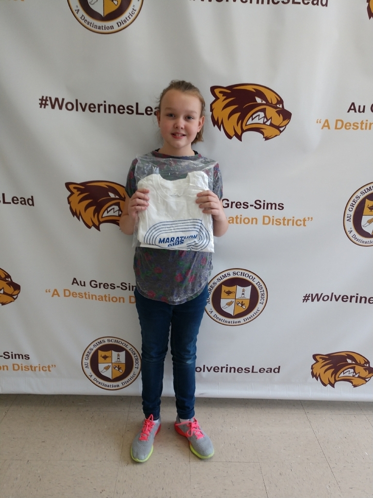 Addison achieved her first marathon today in Marathon Kids!