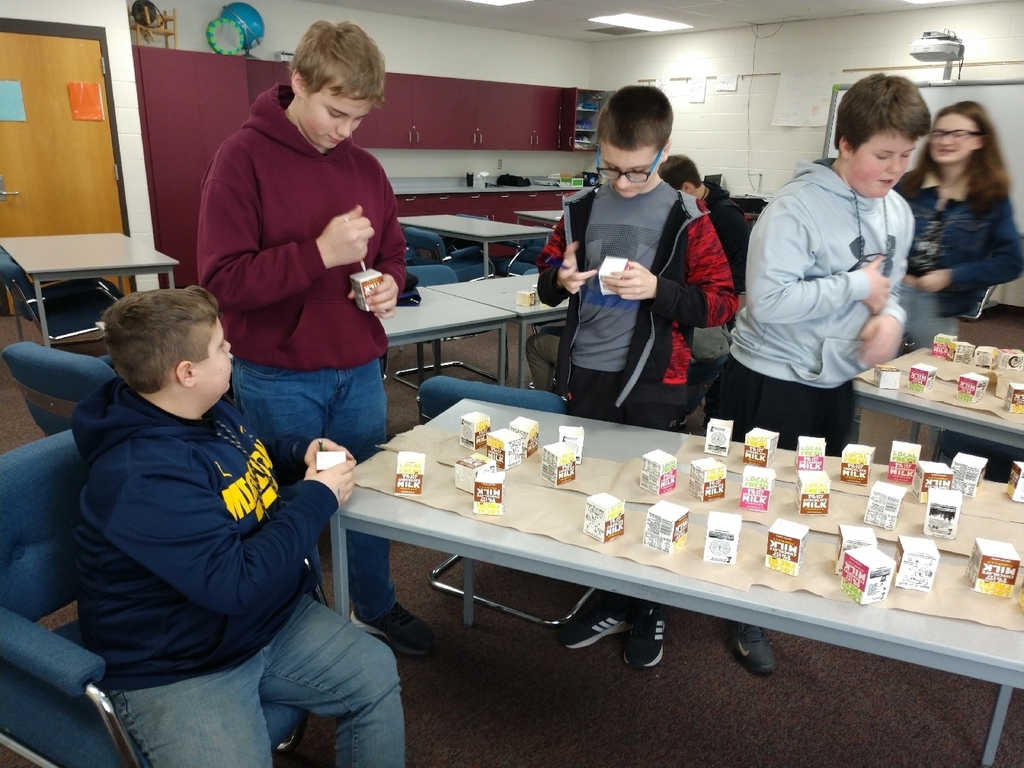 Mrs. Stanley's 7th grade health class is working to start our classroom garden. Stay tuned for our growing progress!Phase 1- recycle milk cartons and use them as seed pots.