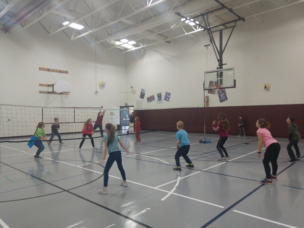 5th graders are getting pretty good at volleyball!