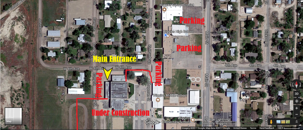 map for parking at Wiggins
