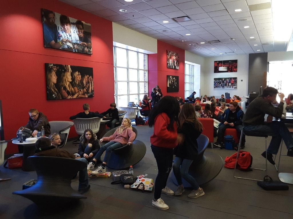 4th and 5th graders relaxing at student union