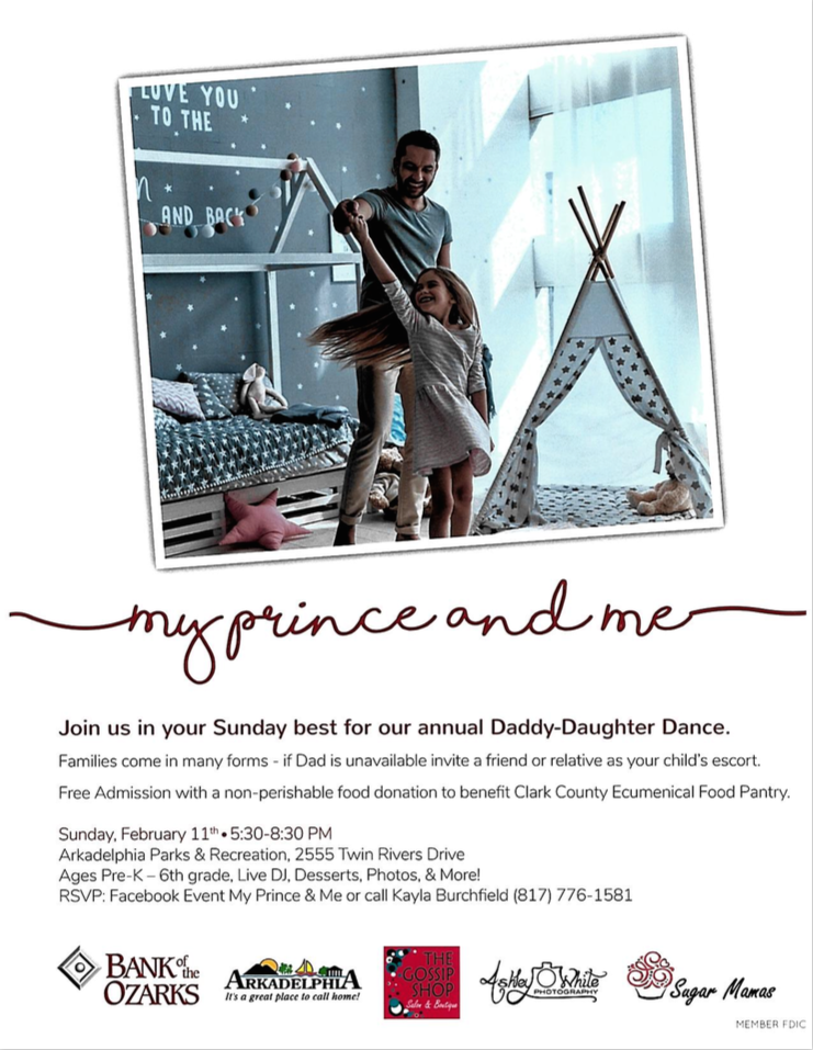 My Prince and Me Dance Flyer - Feb. 11